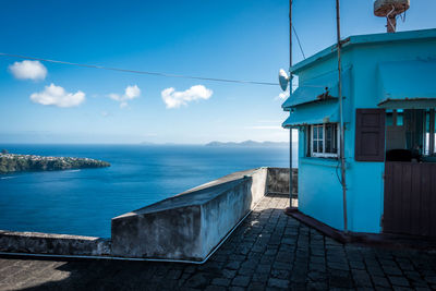 View of sea against cloudy sky