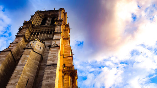 Low angle view of historical building against sky