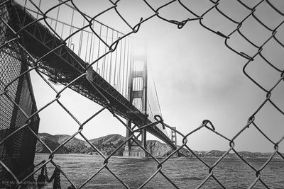 Chainlink fence seen through chainlink fence