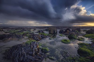 Cloudy sky over sea