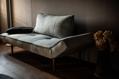 Empty chairs and table at home