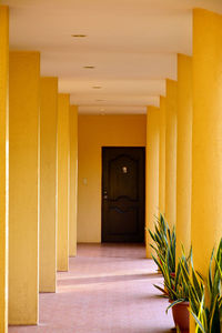 Empty corridor of building