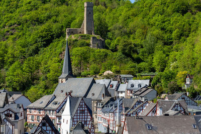 Scenic view at village monreal in the eifel, rhineland-palatinate