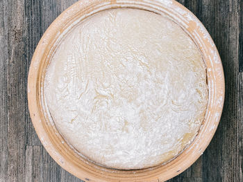 High angle view of bread on table