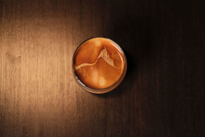 Directly above shot of coffee on table