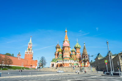 View of cathedral against blue sky