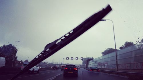 Low angle view of road in city