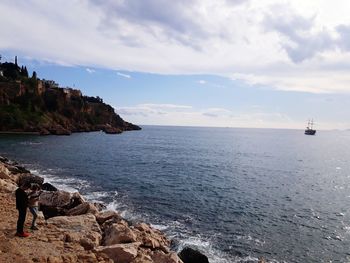 Scenic view of sea against sky