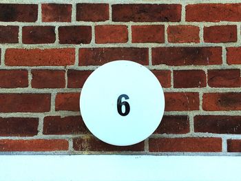 Close up of electric lamp on brick wall