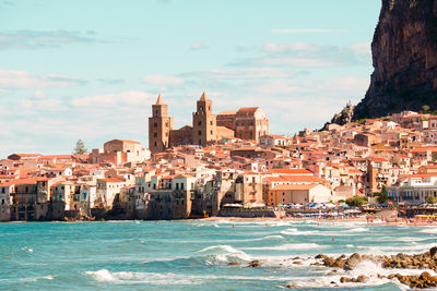 View of city at seaside