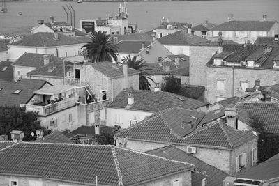 High angle shot of townscape