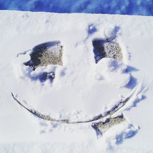 Close-up of snow on field