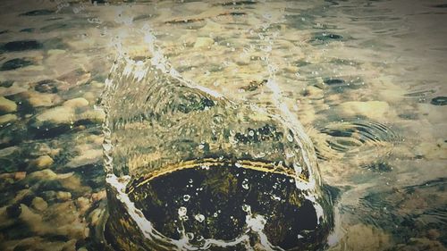 High angle view of water