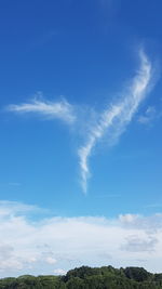 Scenic view of landscape against blue sky