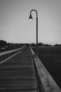 Street light against clear sky