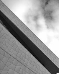 Low angle view of modern building against sky