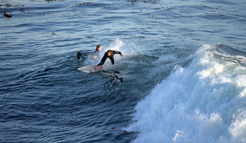 Man surfing in sea