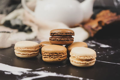 Close-up of dessert on table