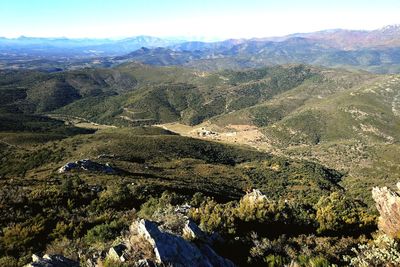 Aerial view of landscape against sky