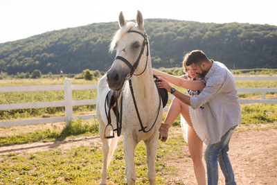 View of horse on field