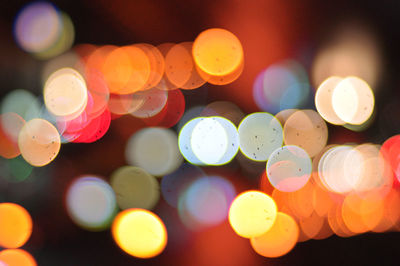 Defocused lights at night