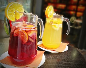 Close-up of drink on table