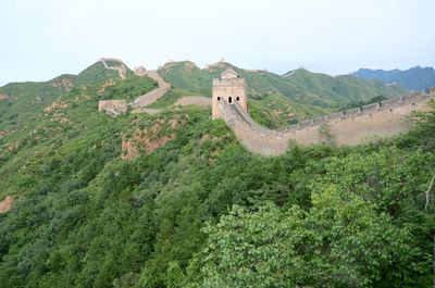 Great wall of china against sky