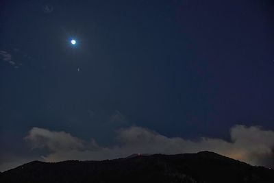 Low angle view of sky at night