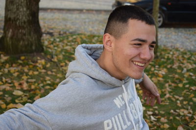 Portrait of young man smiling