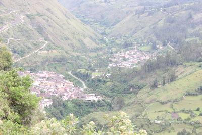 High angle view of landscape