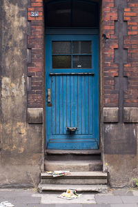 Blue urban door