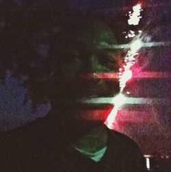 Close-up of red lights