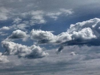 Low angle view of cloudy sky