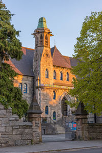 Low angle view of historic building against sky