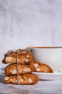 Close-up of cookies on table