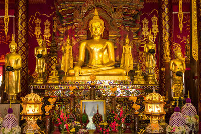 Buddha statue in temple building