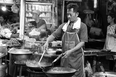 Man working at market