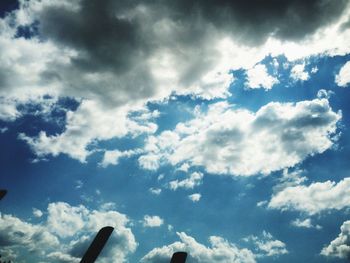 Low angle view of cloudy sky