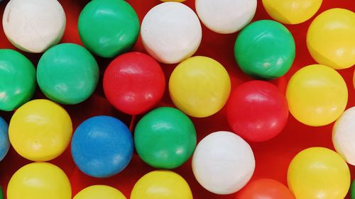 Directly above shot of colorful balls