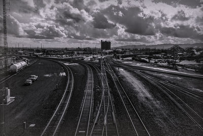 Road passing through city