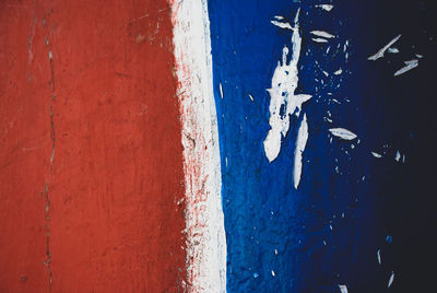 Full frame shot of red wall