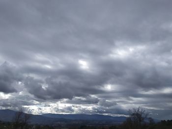 Low angle view of cloudy sky