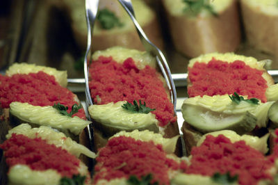 Various sandwiches as finger food and snacks in event catering