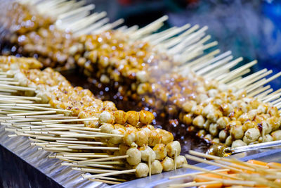 Close-up of food for sale in market