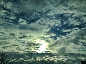 Low angle view of cloudy sky