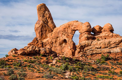 Rock formations in arches national park