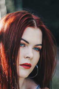 Close-up portrait of beautiful woman