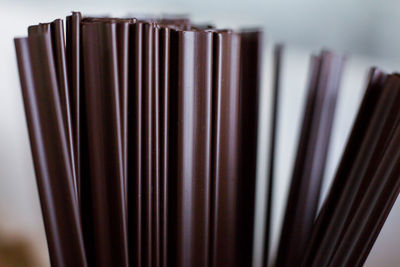 Close-up of books on table