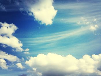 Low angle view of cloudy sky