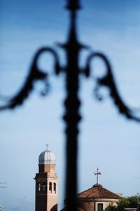 View of tower against sky in city